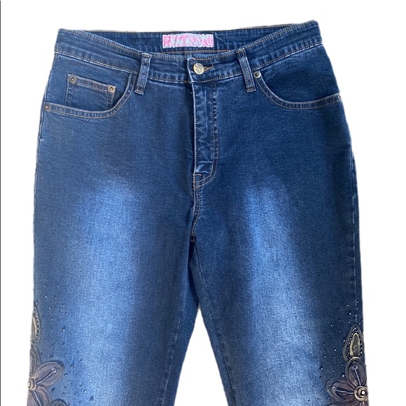 NWOT Sassy Thai Jeans Embellished Flare Jean - Picture 2 of 7